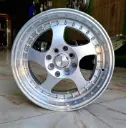 طقم جنط سبور - R15×7 INCH - 8×100/114 - LG5053B SLP - ET25