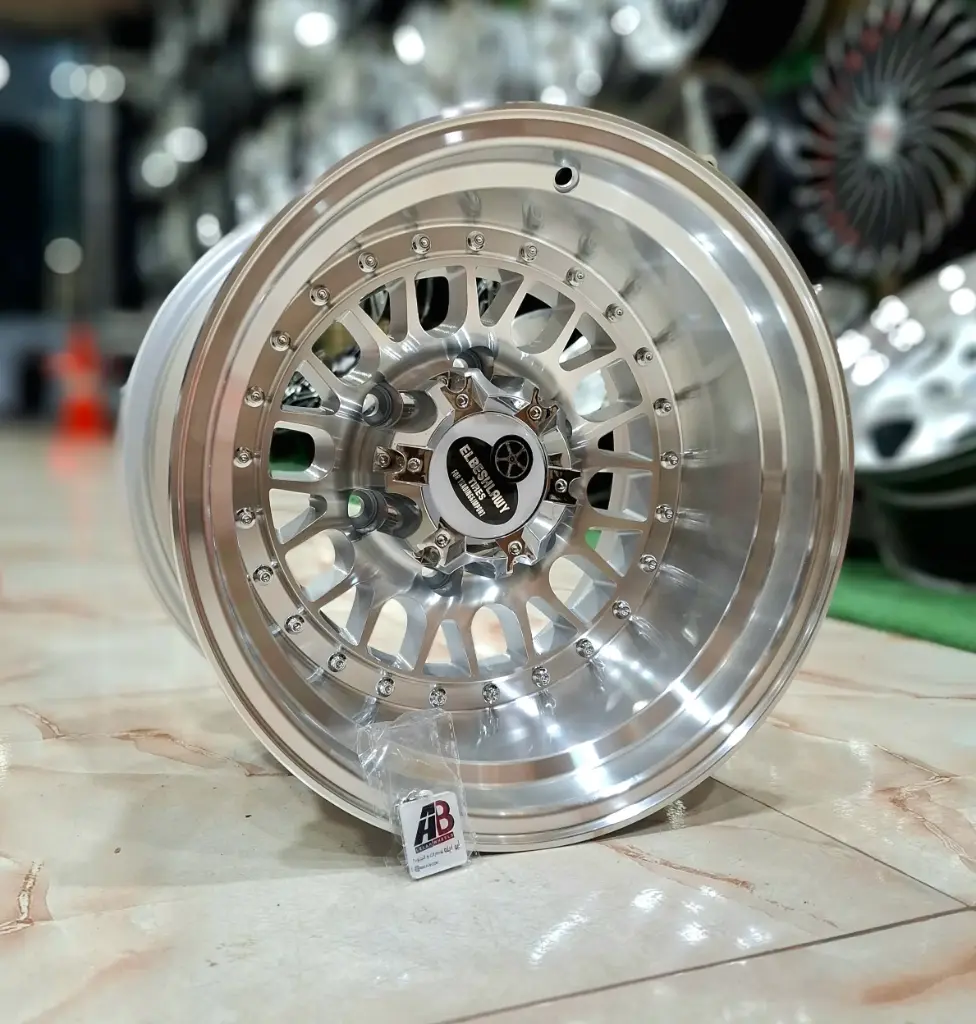 طقم جنط سبور دبابة - R15×10 INCH - 6×139 - ET-44 - 0134 SM