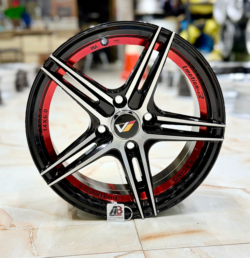 طقم جنط سبور - R14×6 INCH - 4×100 - ET30 - JA171 BMUR