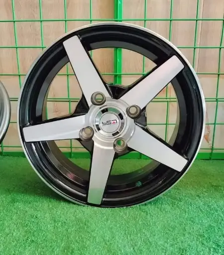 طقم جنط سبور اندونيسي - R14×6 INCH - 4×114 - HM-309 BM -  ET25