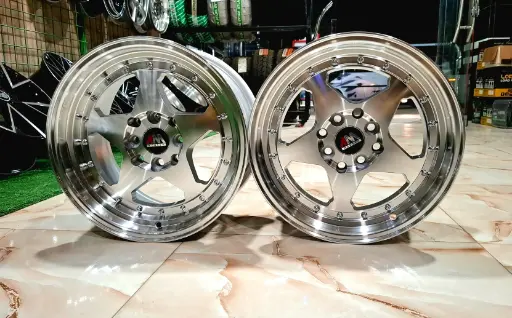 طقم جنط سبور ٢ انش - R15×7.5 INCH - 8×100/114 - 077 MS
