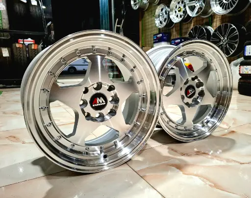 طقم جنط سبور ٢ انش - R15×8.5 INCH - 8×100/114 - 078 MS