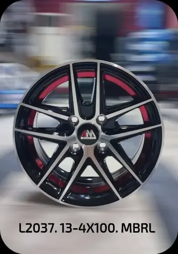 طقم جنط سبور - R13×6 INCH - 4×100 - 2037 MB/RED